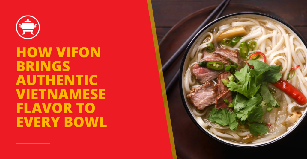 Bowl of Vietnamese pho with beef slices, rice noodles, red and green chili peppers, cilantro, and onions, accompanied by chopsticks on a dark background.