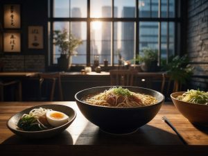 Vietnamese Food in Manchester: From Pho Bowls to Instant Comfort Ramen bowl with rich broth and noodles representing London’s ramen scene.