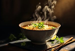 Ramen in Edinburgh: Where to Enjoy Authentic Flavours and Easy Comfort Steaming bowl of ramen with rich broth and noodles, capturing the comfort of Asian noodle soup in Edinburgh.